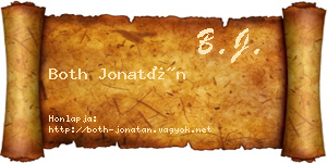 Both Jonatán névjegykártya